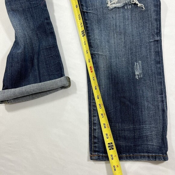 Refuge Straight Distressed Ankle Crop Denim Jeans 2B-3623B‎ Size 9 - Picture 12 of 12
